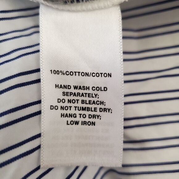 Lafayette 148 Victoria Oceanic Striped Blouse size Large - Picture 13 of 13